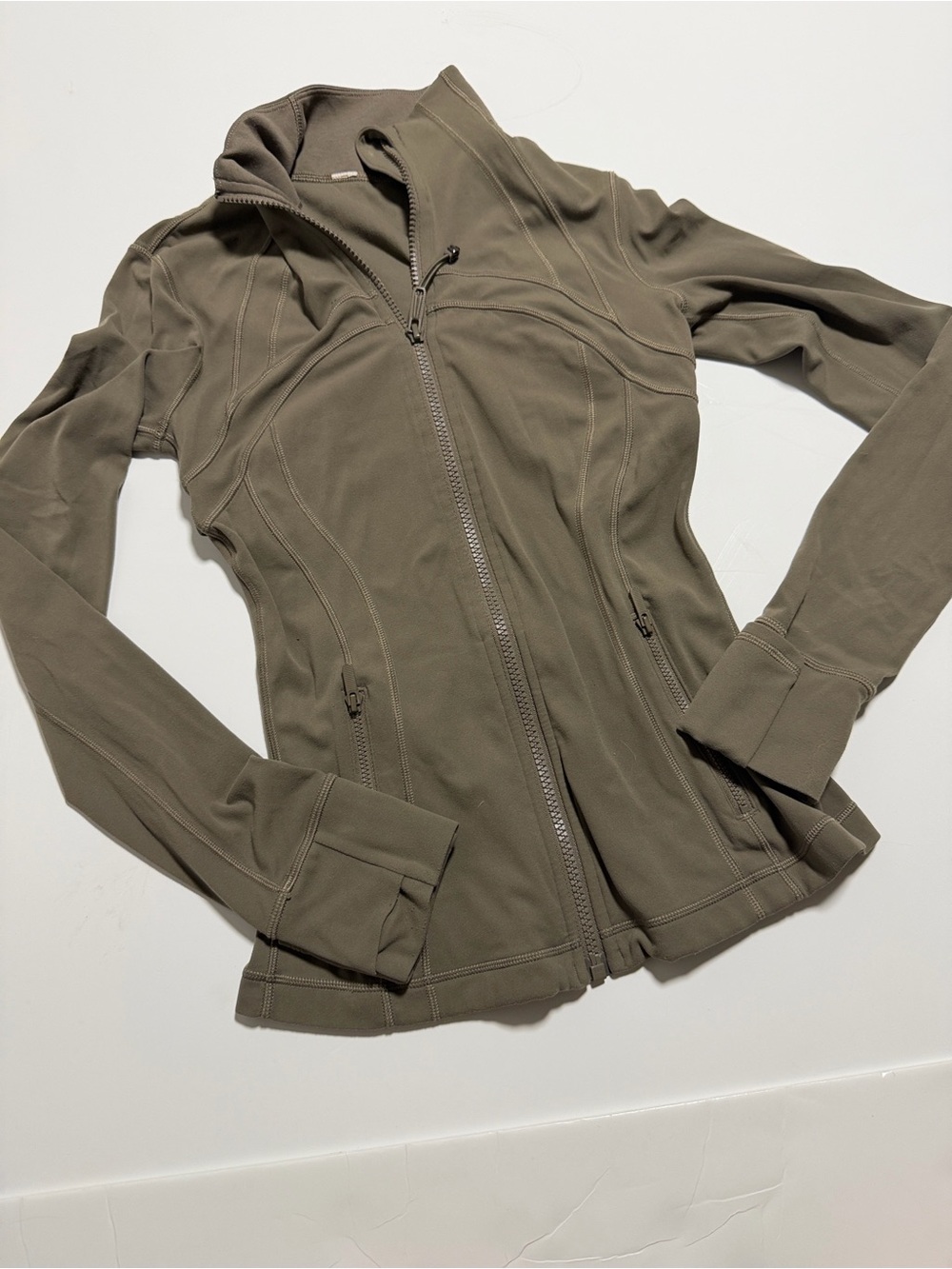 lululemon athletica Olive Green Zip-Up Define Jacket